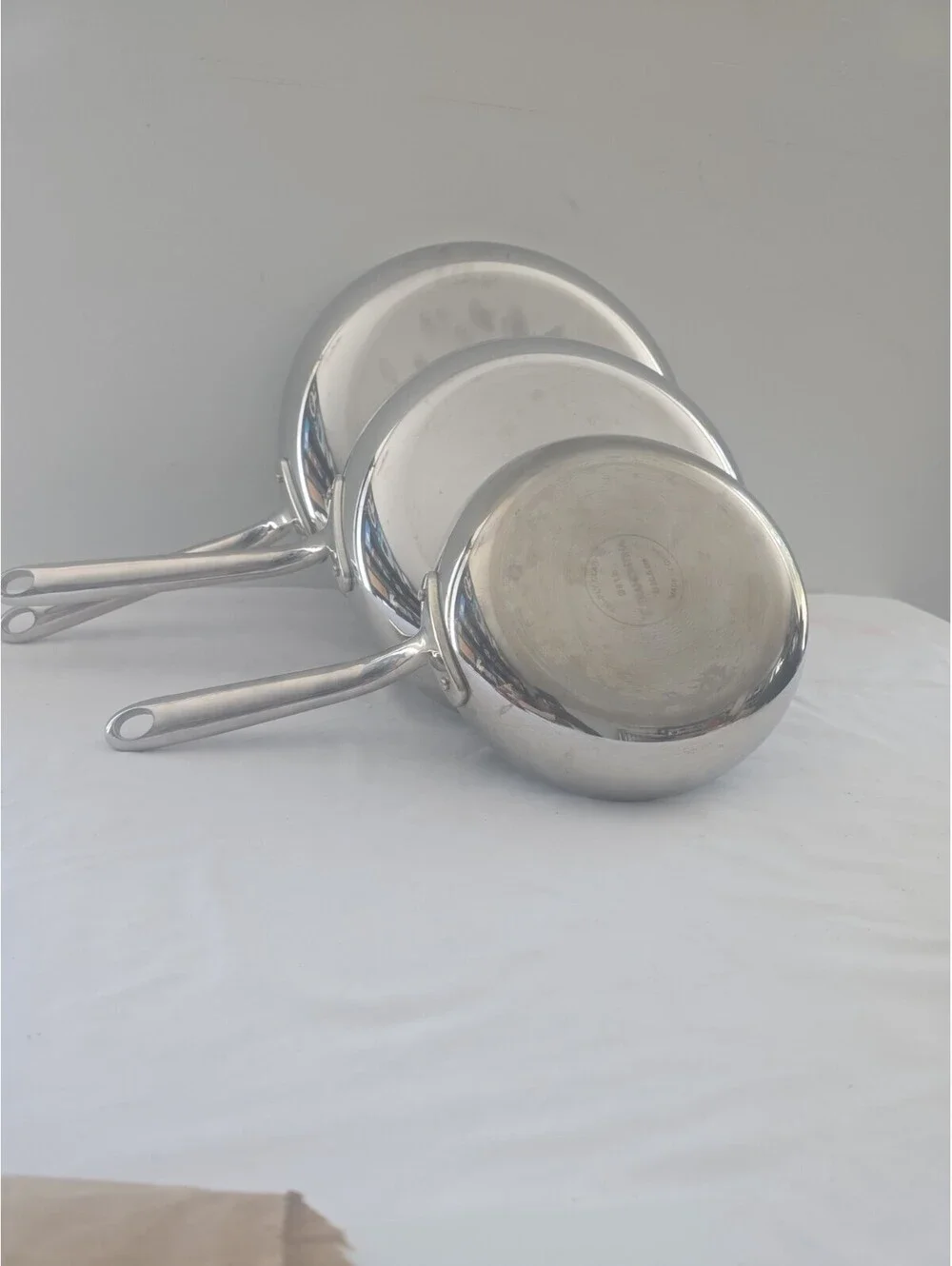 Tramontina 3-piece Tri-Ply Clad Stainless Steel Ceramic Nonstick Fry Pan -